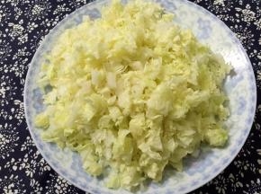 白菜切丁