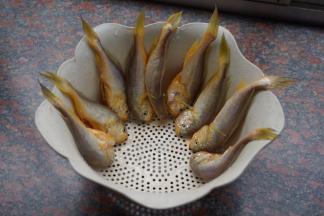 然后再放入筛中放到阳台通风处风干