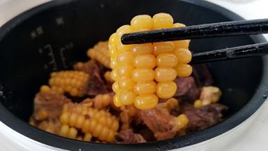 玉米非常的饱满，口感很香。