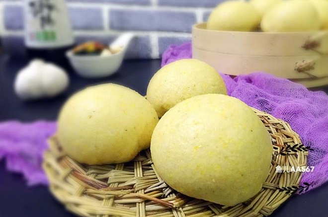 东北特色-酸菜油渣玉米团子（发面）