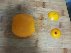 柠檬沥干水分，两头切掉。
