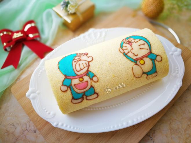 手绘奶油蛋糕卷