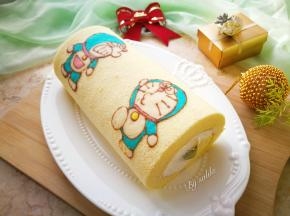 好看又好吃的手绘蛋糕卷就做好了。