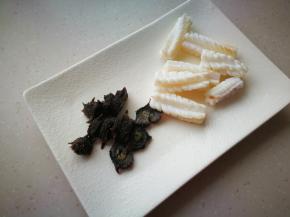 即食海参切圈。