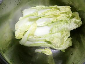 娃娃菜洗净控水