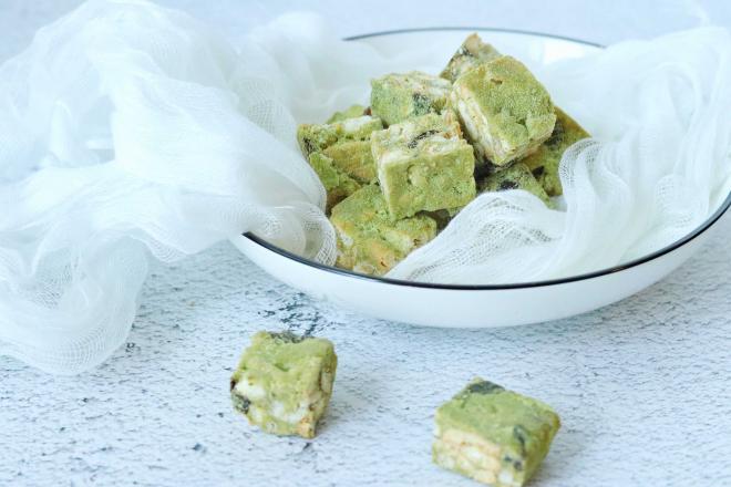 抹茶牛扎雪花酥