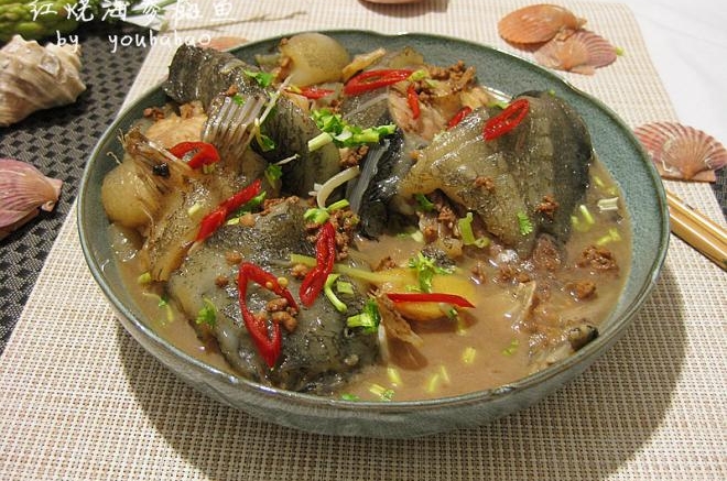 红烧海参斑鱼