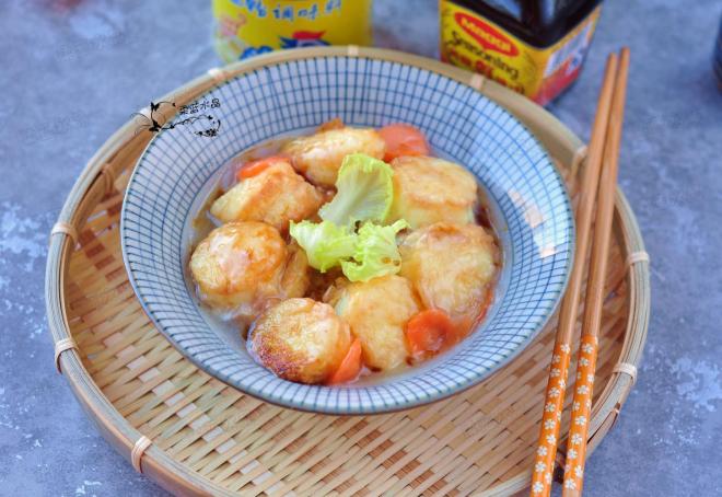 浇汁虎皮豆腐