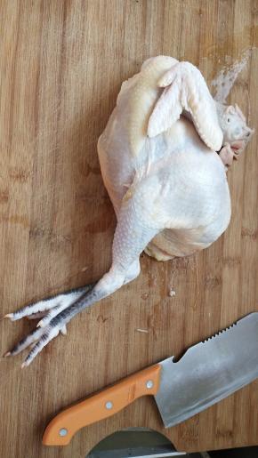 母鸡一直清洗干净