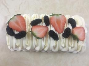 放上水果装饰表面
