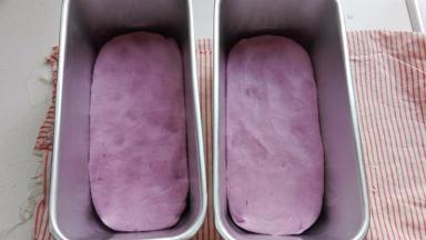 面团分成2个，放入模具中