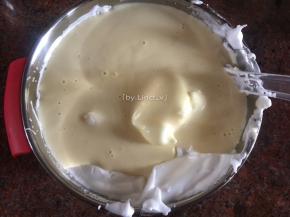 再倒回蛋白糊中翻拌均匀
