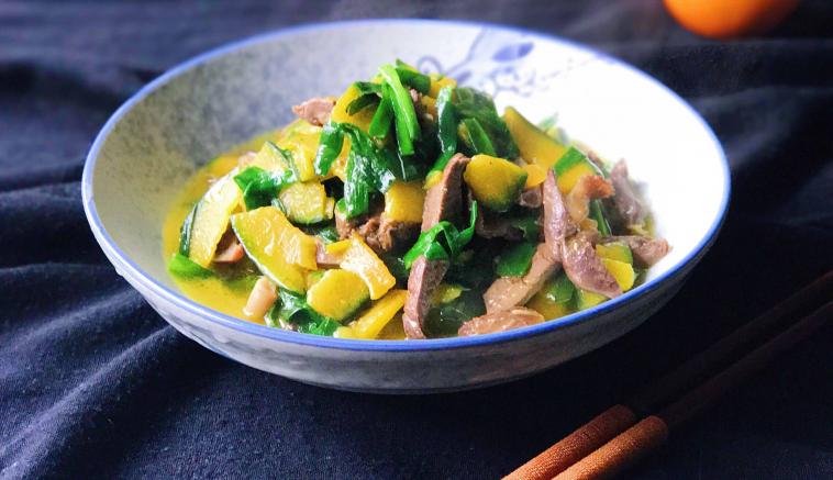 韭菜南瓜炒时件