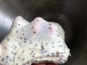 揉到检查面团可以拉出稍微薄的膜即可