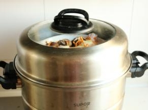 盖盖，上汽后蒸40分钟。