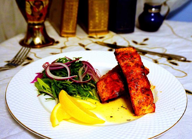 法式黄油煎三文鱼