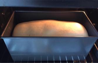 入烤箱。40度中层发酵。
烤箱底层拿烤盘接放一些水，保持湿度。