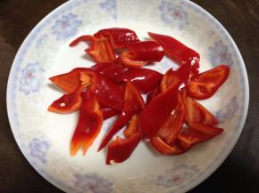 红椒 切菱形块