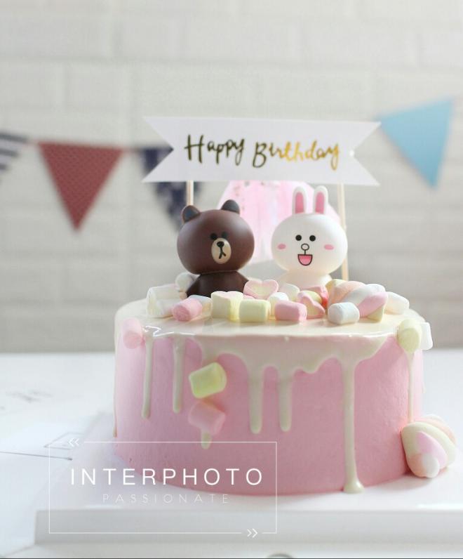 芝士淋面生日蛋糕