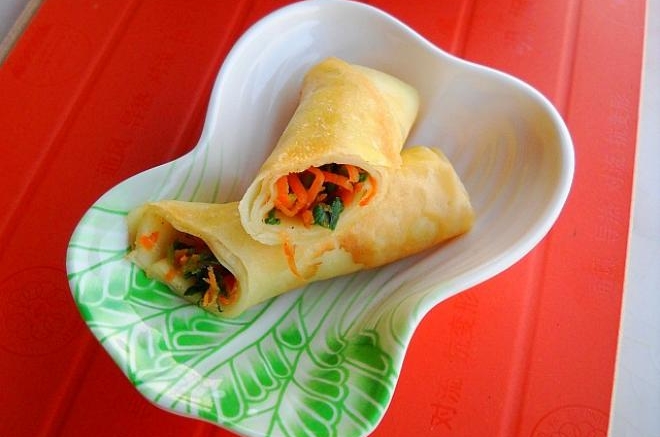 薄饼芹萝素春卷