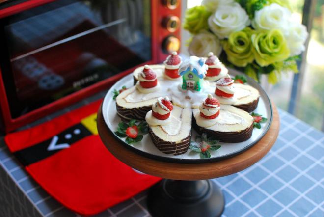 圣诞树桩蛋糕卷