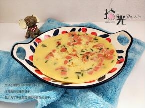 香葱火腿鸡蛋饼。