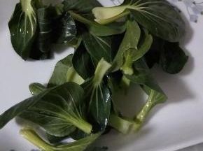 清洗一把青菜