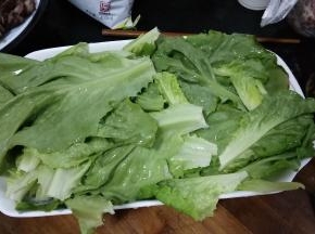 生菜清洗干净