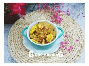 香喷喷的腊肠炒饭来了。