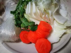 白菜胡萝卜切小