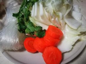 白菜胡萝卜切小