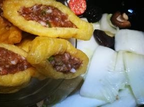 放入油豆泡