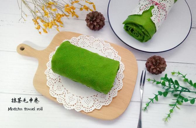 抹茶毛巾卷