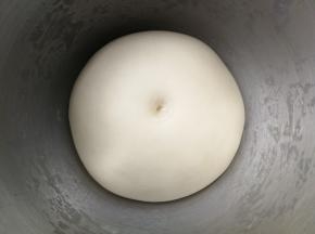 面团发至两倍大，手指粘粉戳洞不塌陷不回缩，一发完成