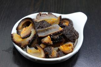 洗净的红极参切块；