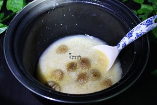 煮好后，放白砂糖，拌均；