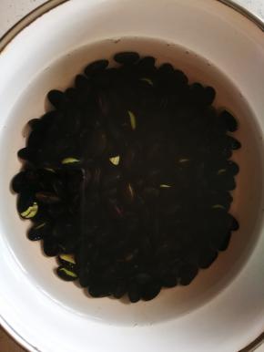 绿仁黑豆浸泡一晚