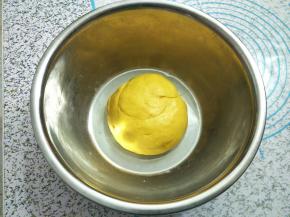 放入大碗中，盖膜进行第一次发酵