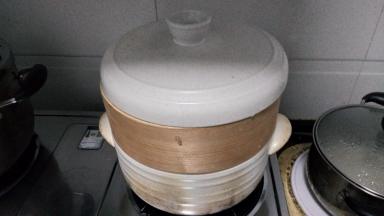 大火烧开再蒸40分钟