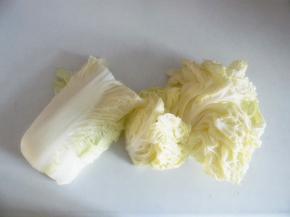 大白菜取叶部分