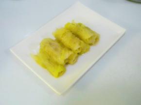 蒸好后取出摆盘