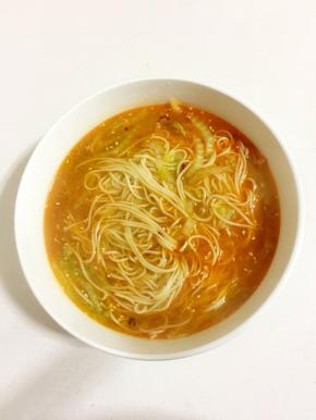 浇入适量的面汤！