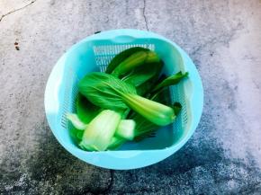 小油菜洗干净，沥干水分备用。