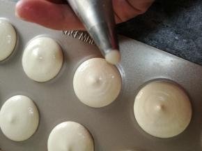 挤在烤盘上。晾皮。