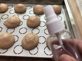 发酵至1倍大即可取出，用喷壶喷少许水
在面团上放上几颗黑芝麻
这时可预热风炉200度10分钟