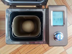 面团收圆放入面包机继续发酵