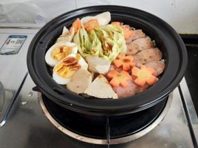 浇汁均匀加盖再蒸一会