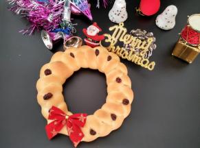 高颜值的花环面包圣诞节做起来