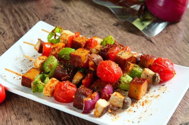 鸡蛋干烤蔬菜串