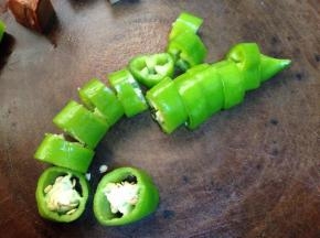 尖椒切段